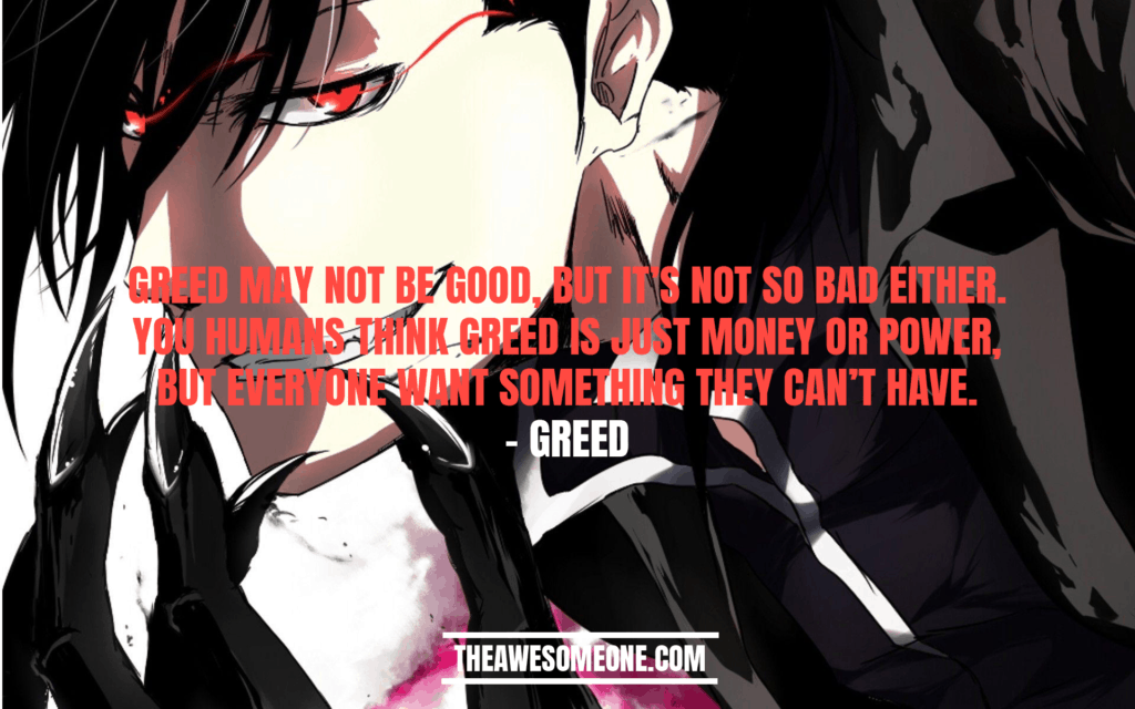 greed metal alchemist quotes